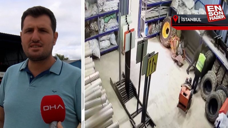 Tuzla'da şantiyeden hırsızlık kamerada