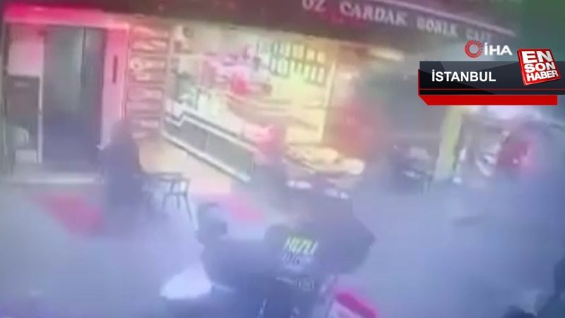 Kağıthane'de silahlı saldırı anı kamerada