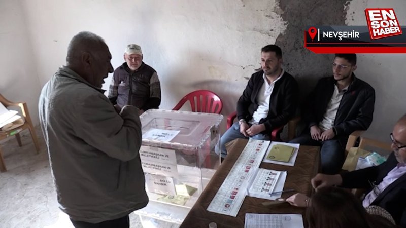 Nevşehir'de 10 nüfuslu köyde seçmen sandık başında
