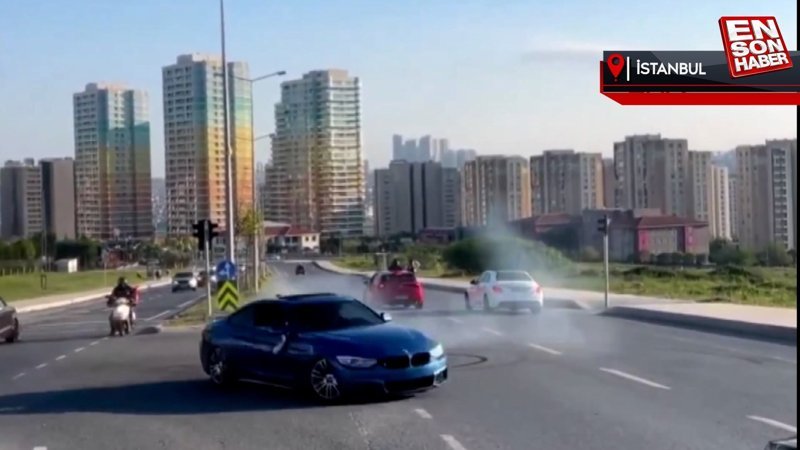 Avcılar'da sünnet konvoyundaki driftçilere ceza yazıldı