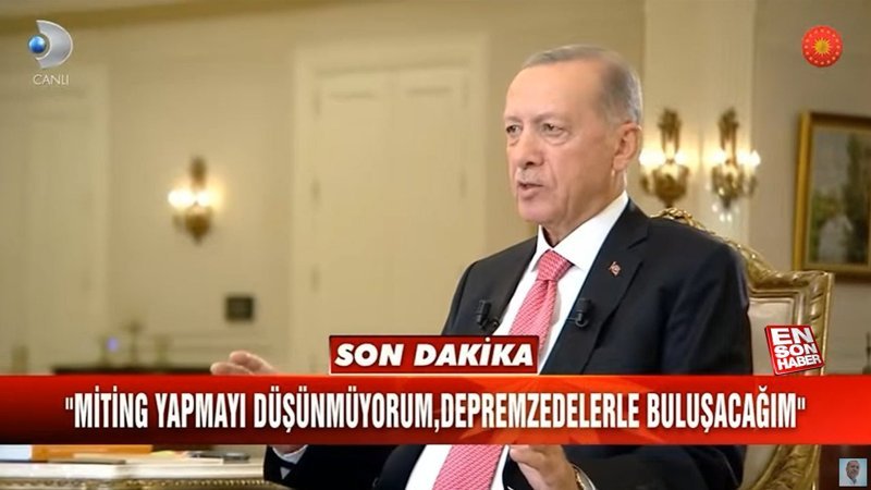 Cumhurbaşkanı Erdoğan: Miting yapmayacağım