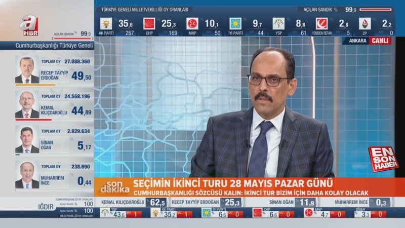 Cumhurbaşkanlığı Sözcüsü İbrahim Kalın: İkinci tur bizim için daha kolay olacak