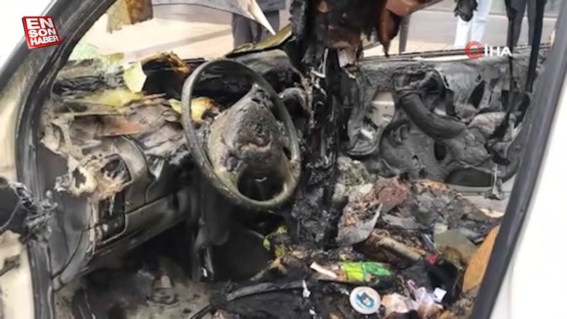 Kağıthane’de kargo taşıyan bir araçta balatalardan kaynaklı yangın çıktı