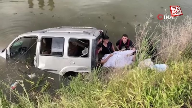 Aksaray'da hafif ticari araç sulama kanalına uçtu