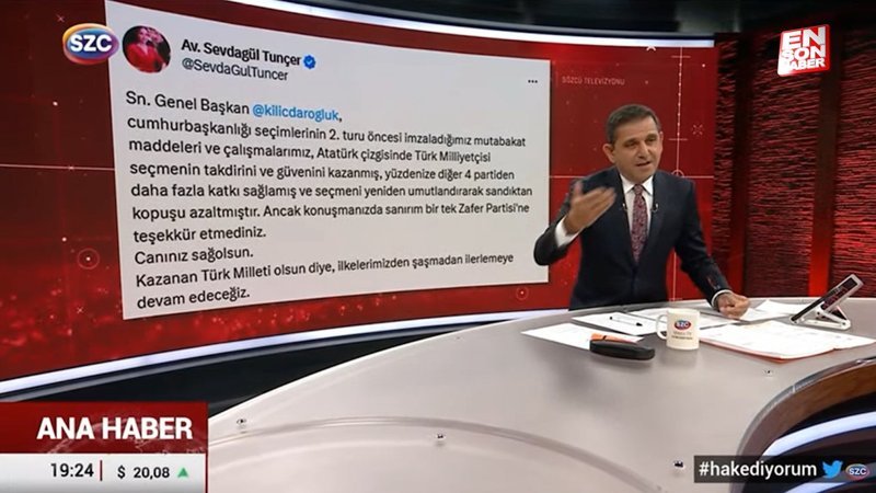 Fatih Portakal'dan muhalefete: O koltuklarda oturmamanız gerekiyor