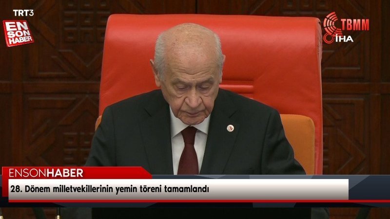 28. Dönem milletvekillerinin yemin töreni tamamlandı