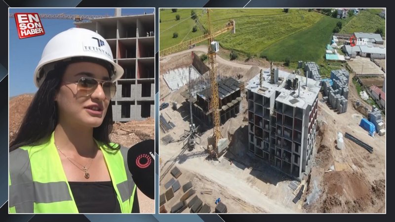 Elazığ'da depremzedeler için yapılan TOKİ konutunun ilk bloğu tamamlandı