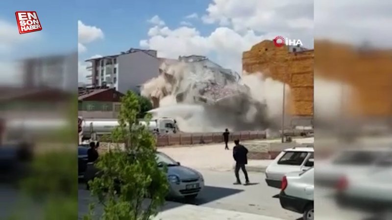 Elazığ’da 5 katlı bina korna sesi ile yıkıldı