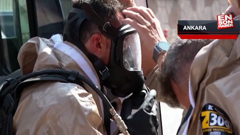 Ankara'da iki kişinin öldüğü binada kimyasal incelemesi