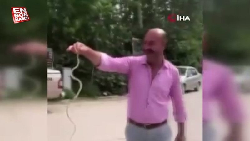 Bursa’da motosikletin içinden 1 metrelik yılan çıktı