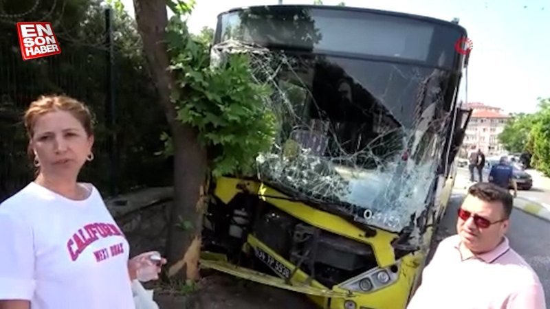 Pendik’te karşı yöne fırlayan cip ile İETT otobüsü çarpıştı