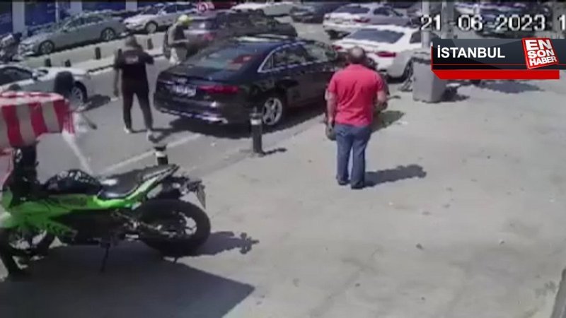 Bebek'te ünlü oyuncunun kaza anı kamerada