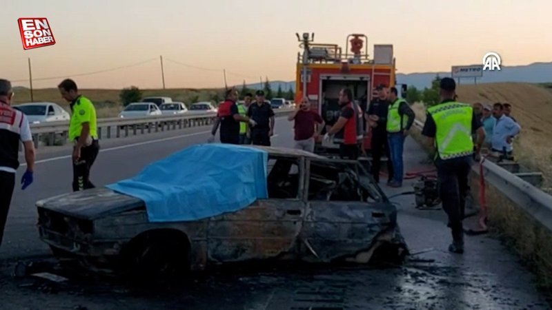 Amasya'da trafik kazası: 3 kişi yanarak öldü