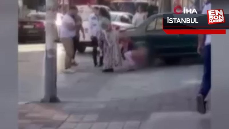 İstanbul'da hırsızlık yaparken yakalanan kadın cadde ortasında tuvaletini yaptı