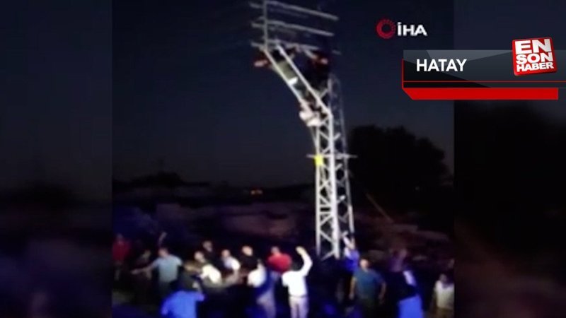 Hatay’da sokak düğünü için elektrik çekerken akıma kapıldı