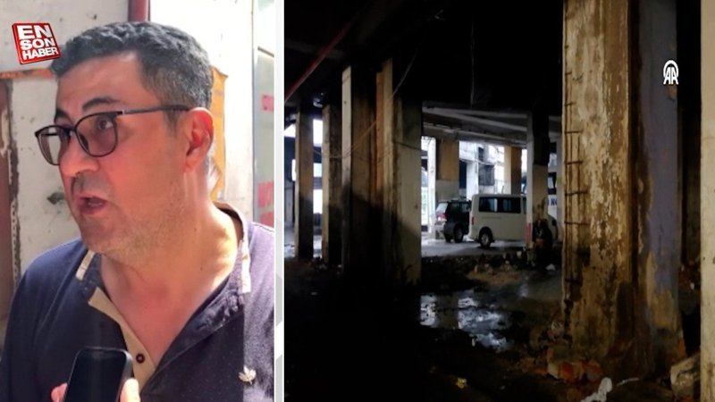 Büyük İstanbul Otogarı'nda kolon ve kirişlerdeki sıvaların dökülmesiyle demirler ortaya çıktı