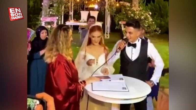Nikah masasında geline büyük şok