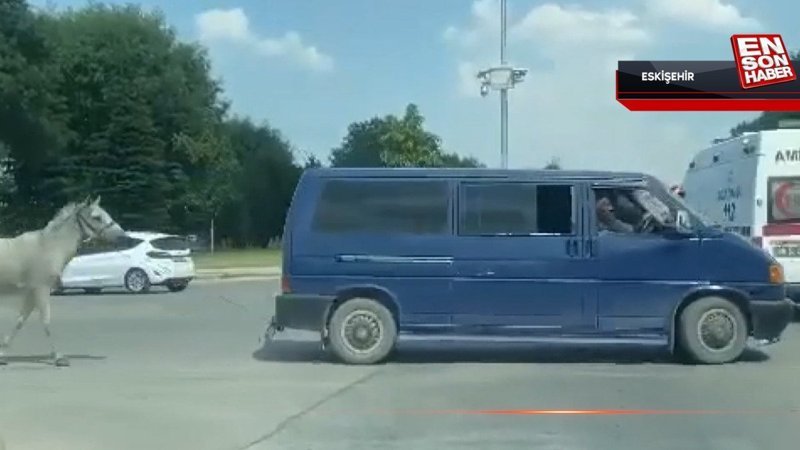 Eskişehir'de atı arkasından koşturan sürücü için gözaltı kararı