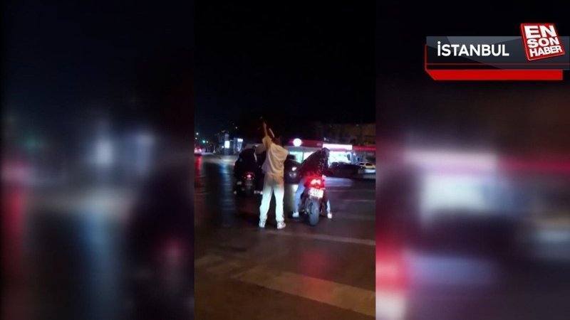 Ataşehir'de asker uğurlamasında yolu kapatıp ateş açtılar