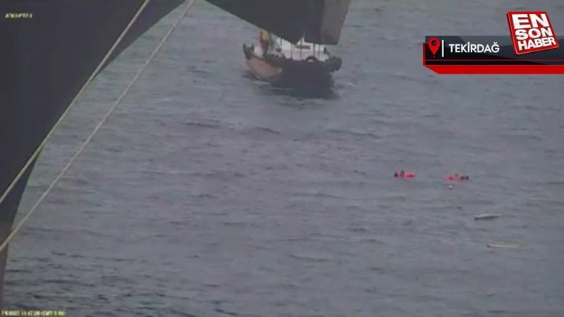 Tekirdağ'da alabora olan teknedeki 4 kişi son anda kurtarıldı