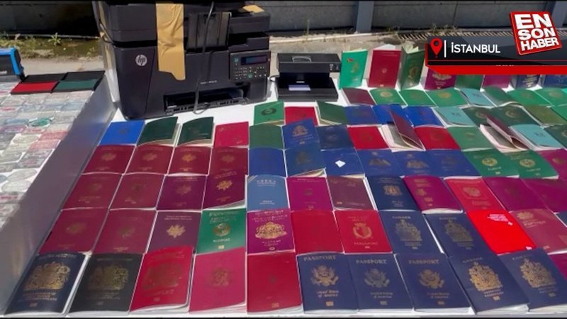 İstanbul'da sahte pasaport, kimlik ve vize hazırlayan şüpheli yakalandı
