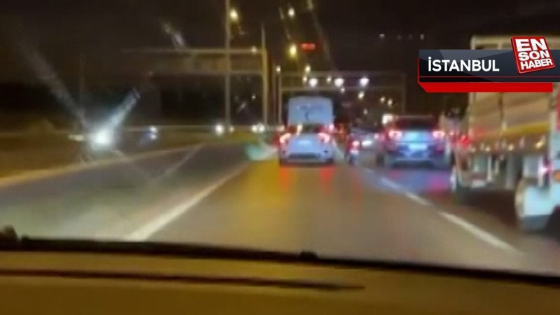 Şile Otoyolunda makas atarak ilerleyen sürücüye ceza