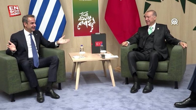 Cumhurbaşkanı Erdoğan, Yunanistan Başbakanı Miçotakis ile bir araya geldi