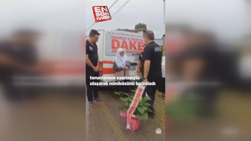 Düzce'de Hidayet teyzenin bağışladığı minibüs arama kurtarma aracına dönüştürüldü