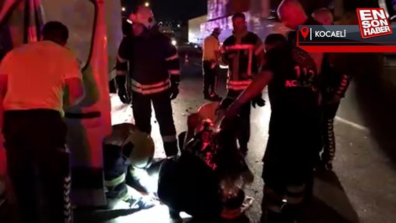 Kocaeli'de sıkıştığı araçtan kurtarılan yaralı, annesinin aldığı cep telefonunu ekiplerden istedi