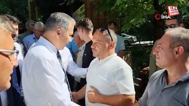 Ali Yerlikaya'nın selin vurduğu Karabük'te gurbetçi vatandaş ile diyaloğu