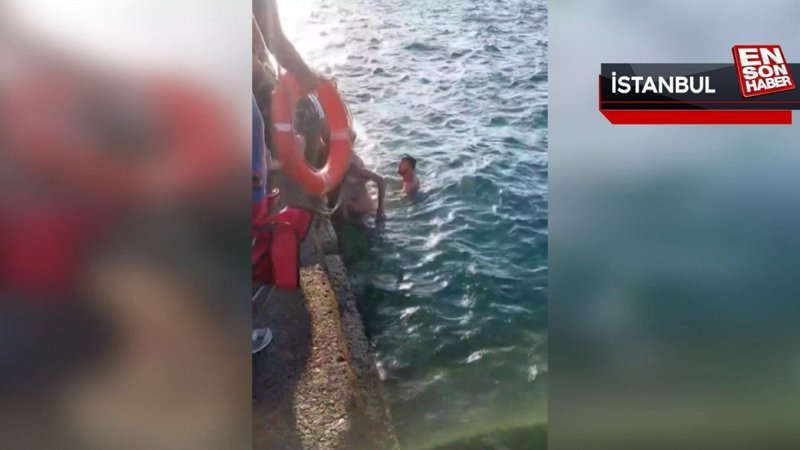 İstanbul'da boğulma tehlikesi yaşayan adamı çevredekiler kurtardı