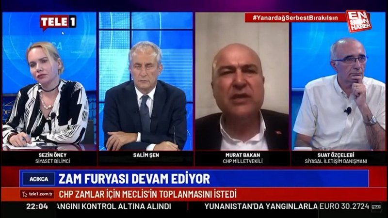 CHP'li vekil Murat Bakan canlı yayında hakaretler savurdu
