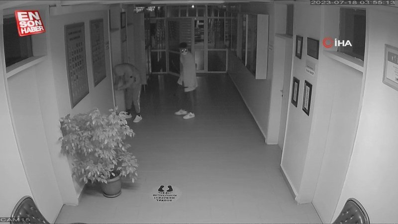 Edirne'de okuldan bilgisayar çalan hırsızlar