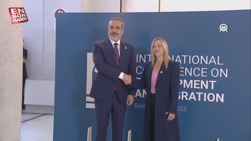 Hakan Fidan, İtalya Başbakanı Giorgia Meloni tarafından karşılandı