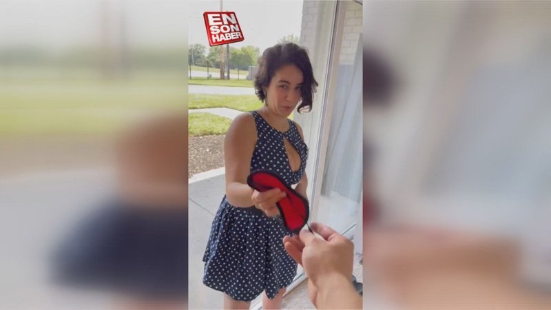 Eşinin sürprizi ile başı dönen kadına büyük şok