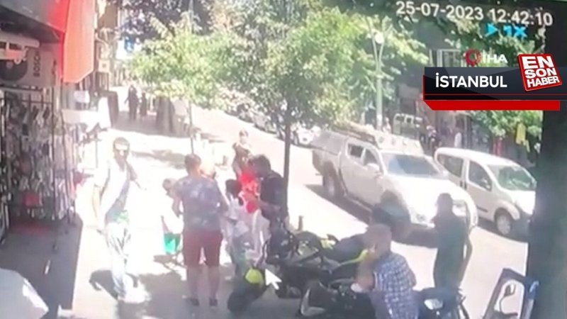 Çağlayan’da kaldırımda yürüyen vatandaşların üstüne binadan taş yağdı