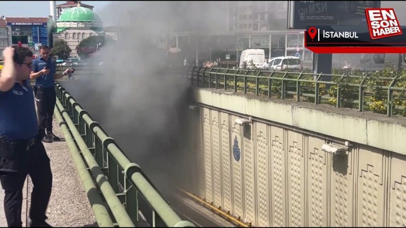 Ümraniye’de İETT otobüsü alev alev yandı