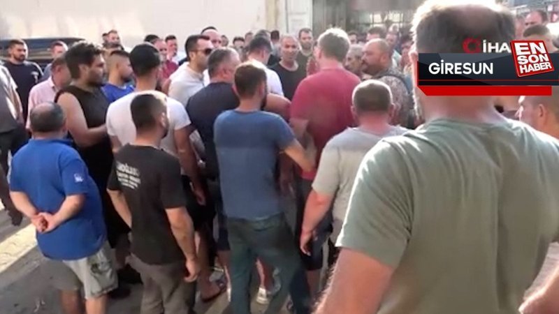 Giresun'da kağıt toplayıcısı grupla esnaf arasında kavga