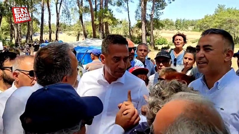 CHP'li vekiller, Akbelen'de CHP'li eylemcilere parmak salladı