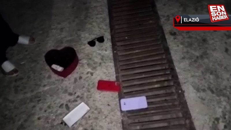 Elazığ'daki hırsız, kaçarken çaldıklarını düşürdü