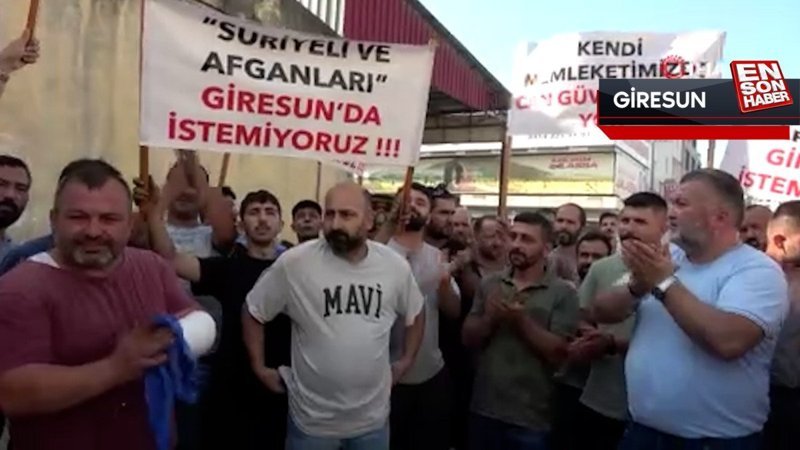 Giresun'da yabancı uyruklu hurda toplayıcıları ile esnaf arasında kavga