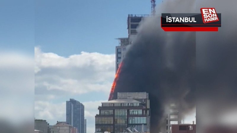 Ataşehir’de 17 katlı bir binada yangın çıktı