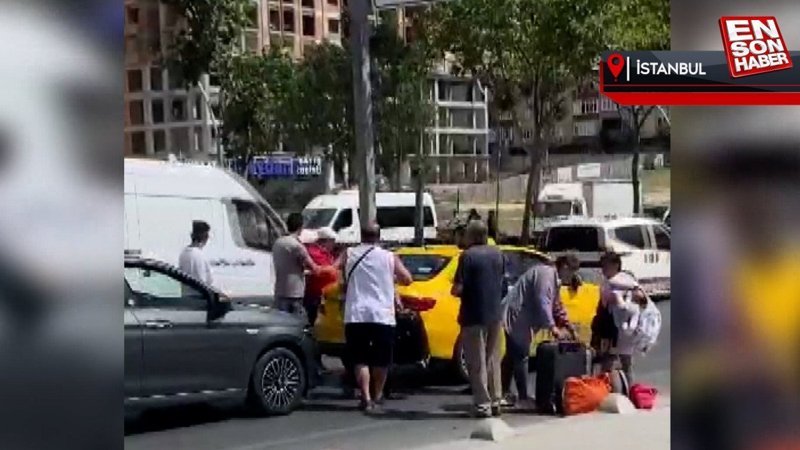 Sultangazi'de taksi şoförü tartıştığı yolcuları yarı yolda indirdi