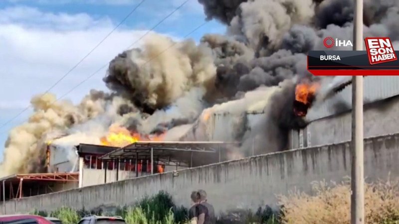 Bursa'da iplik fabrikasında yangın çıktı