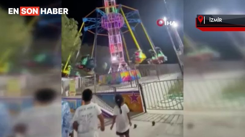 İzmir'de lunaparkta gerçekleşen kazanın görüntüleri ortaya çıktı
