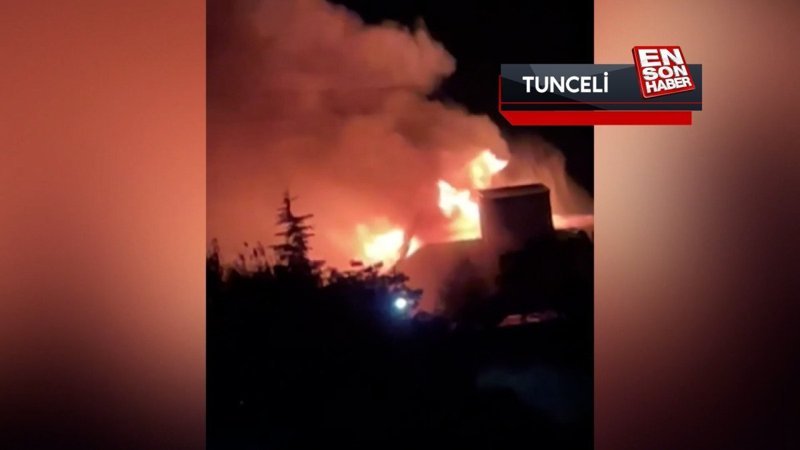 Tunceli’deki komando taburunda yangın çıktı