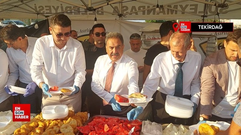 Tekirdağ'da karpuz şenliğinde uzun kuyruklar oluştu