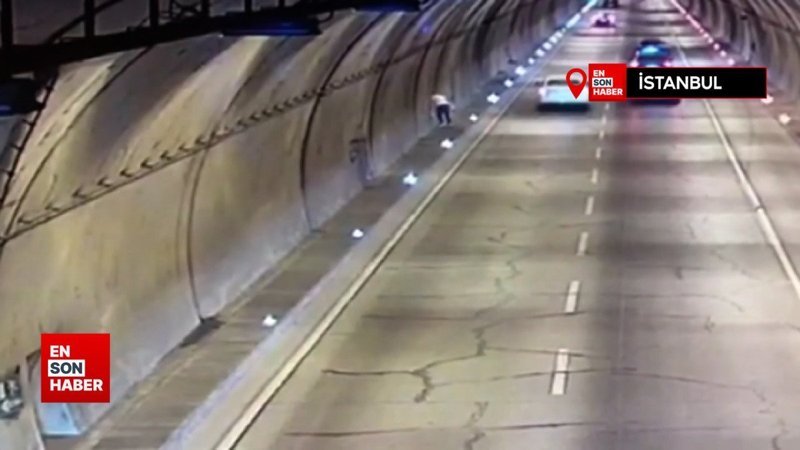 Şişli'de tüneldeki yayanın ölüm anı kamerada