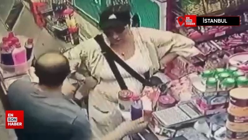 İstanbul'da hırsız hem çalarken hem harcarken kameraya yakalandı