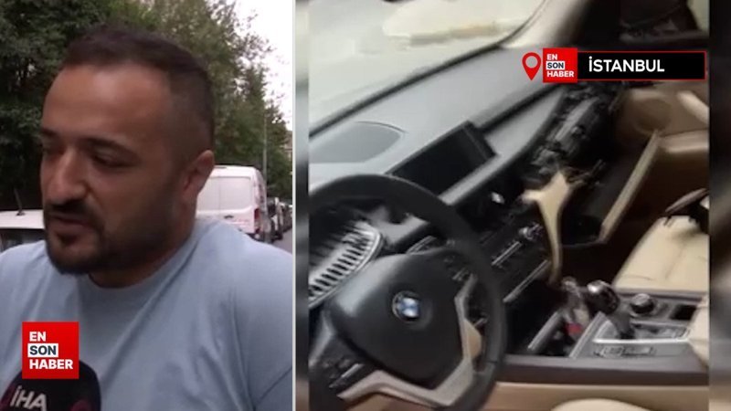 Küçükçekmece'de lüks araçlardan gösterge panel hırsızları kamerada